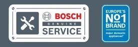 Bosch Genuine Service and Europe's Number One Brand logos.