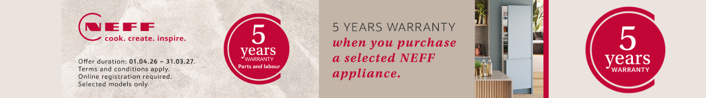 NEFF 5 Year Warranty
