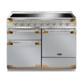 Rangemaster ELS110EISS/AB Elise Luxe 110 Induction Range Cooker - Stainless with Antique Brass Trim