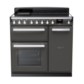 Rangemaster ESDL90EIPSLT/CM1 Estel Deluxe 90 Induction Range cooker - Slate with Chrome Trim