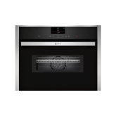 Neff C17MS32H0B Compact 45cm Oven with Microwave - Black with Stainless Steel trim