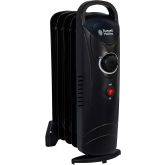 Russell Hobbs RHOFR3001 Oil Filled Small Heater 650W 5Fin - Black
