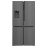 Siemens KF96DPXEA American Fridge Freezer, 4 Door - Black Steel