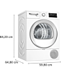 Bosch WTH85226GB Tumble Dryer - Heat Pump Condenser - 8kg - White