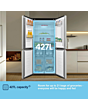 Fridgemaster MQ79395ES 4-Door American Fridge Freezer, Silver, 79.4Cm Wide, Frost Free Freezer