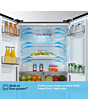 Fridgemaster MQ79395ES 4-Door American Fridge Freezer, Silver, 79.4Cm Wide, Frost Free Freezer