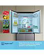 Fridgemaster MQ79395ES 4-Door American Fridge Freezer, Silver, 79.4Cm Wide, Frost Free Freezer