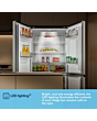 Fridgemaster MQ79395ES 4-Door American Fridge Freezer, Silver, 79.4Cm Wide, Frost Free Freezer