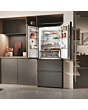 Haier HFR3718ENMD 4 Door Fridge Freezer, 70Cm, Dark Inox, Frost Free