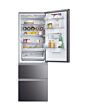 Haier HTW5618EWMP 59.5cm 3D Fridge Freezer - Dark Inox