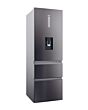 Haier HTW5618EWMP 59.5cm 3D Fridge Freezer - Dark Inox