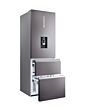 Haier HTW5618EWMP 59.5cm 3D Fridge Freezer - Dark Inox