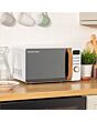 Russell Hobbs RHMD714-N Microwave 17ltr - White, wood effect handle