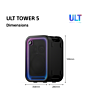 Sony SRSULT500.CEL Wireless ULT Tower 5 Deep Bass Party Speaker with DJ Input - Black