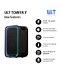 Sony SRSULT700.CEL Wireless ULT Tower 7 Deep Bass Party Speaker with 360 Party sound + DJ Input - Bl