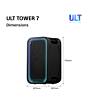 Sony SRSULT700.CEL Wireless ULT Tower 7 Deep Bass Party Speaker with 360 Party sound + DJ Input - Bl