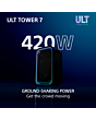 Sony SRSULT700.CEL Wireless ULT Tower 7 Deep Bass Party Speaker with 360 Party sound + DJ Input - Bl