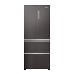 Haier HFR3718ENMD 4 Door Fridge Freezer, 70Cm, Dark Inox, Frost Free