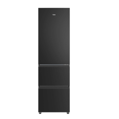 Haier HTR3518ENMTK 3 Door Fridge Freezer Black, Frost Free, 622 Wide