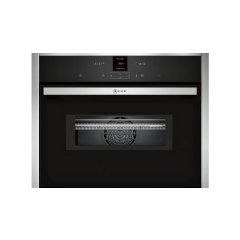 Neff C17MR02N0B Combi Oven + Microwave - N70 Range - Black with Stainless Steel trim