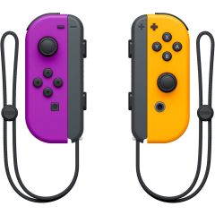 Nintendo Switch Joy Con Pair Neon Purple / Orange Controller Set