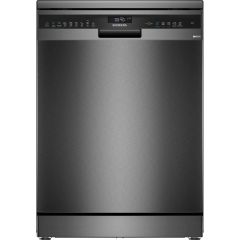 Siemens SN25EC13CE Dishwasher Iq500, Black Steel, Vario Drawer 14 Place