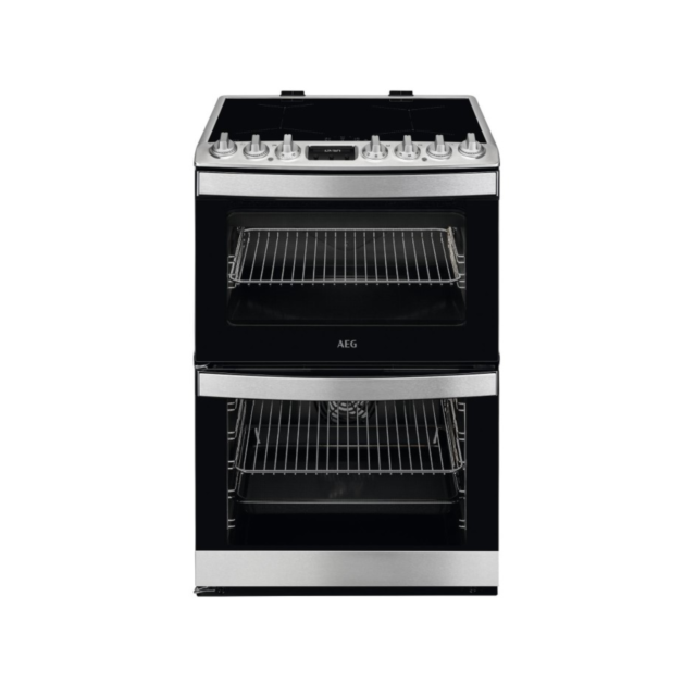 Aeg CIB6734ACM 60Cm Freestanding Induction Cooker, Catalytic Cleaning Oven Liners