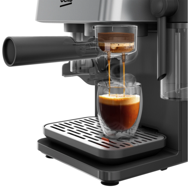 Beko CED7524X Espresso Machine With Integrated Grinder And Milk Cup - Silver