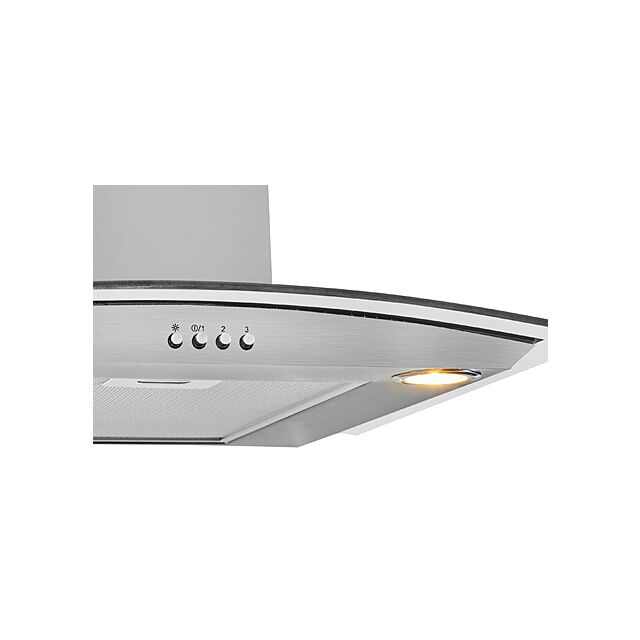 Beko HCG61320X Cooker Hood 60Cm With Curved Glass