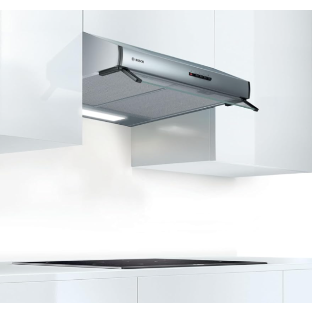 Bosch DUL63CC50B Built-in Cooker Hood, 60cm, Brushed steel, 3 speed, LED lights