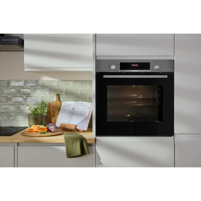 Bosch HQA534BS3B Single Oven - Series 4 - Steam Function - Stainless Steel