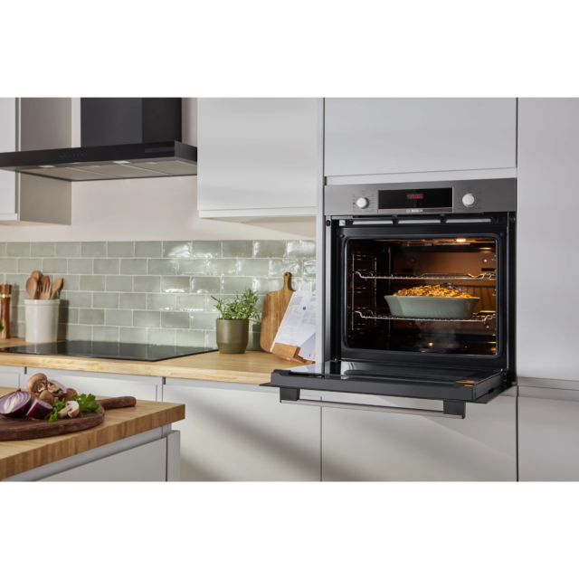 Bosch HQA534BS3B Single Oven - Series 4 - Steam Function - Stainless Steel