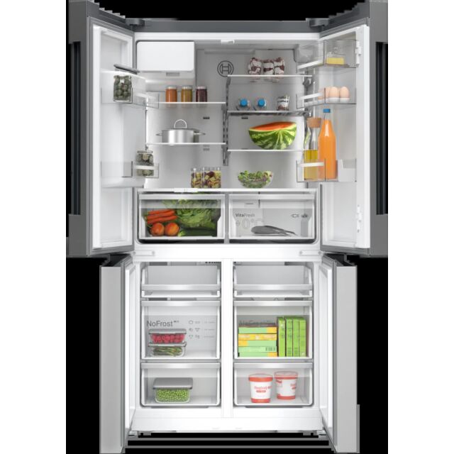Bosch KFD96APEA 90.5cm Plumbed No Frost American Fridge Freezer - Stainless Steel