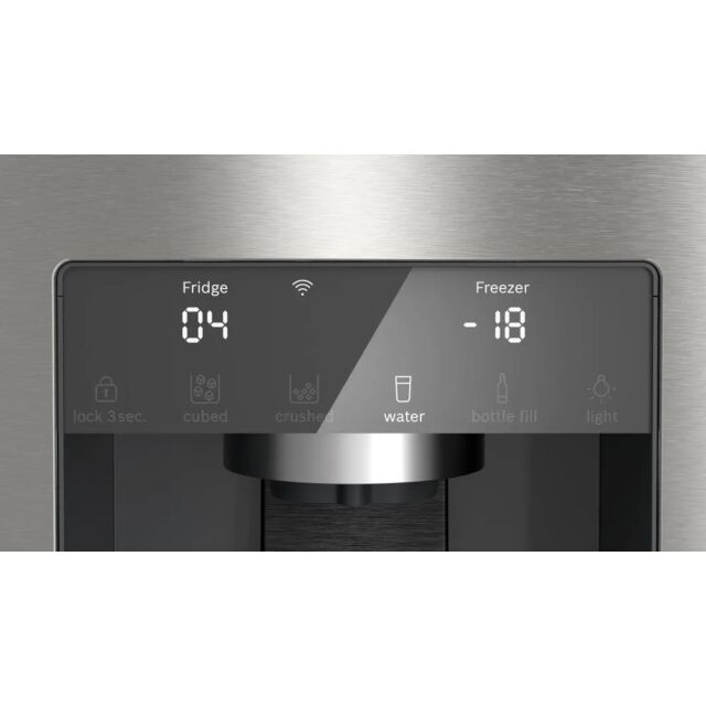 Bosch KFD96APEA 90.5cm Plumbed No Frost American Fridge Freezer - Stainless Steel