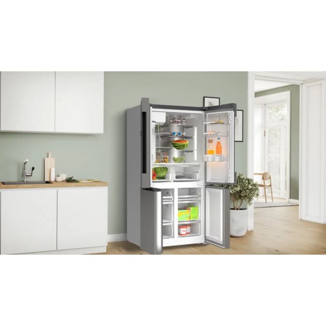 Bosch KFD96APEA 90.5cm Plumbed No Frost American Fridge Freezer - Stainless Steel