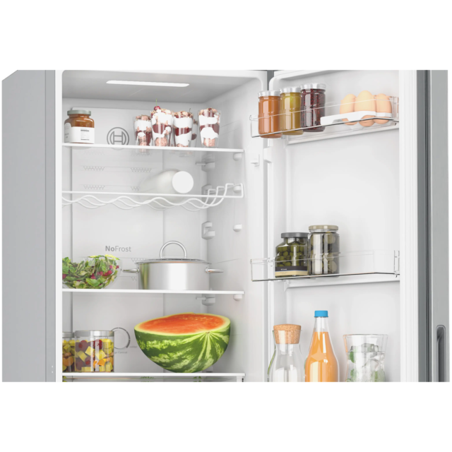 Bosch KGN27NLEAG 182x55Cm Frost Free Fridge Freezer - Silver