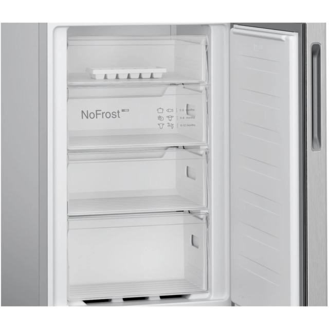Bosch KGN27NLEAG 182x55Cm Frost Free Fridge Freezer - Silver