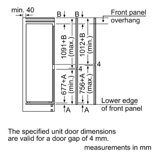Bosch KIN86NSE0G Built-In Fridge Freezer 177cm 60/40 Sliding Hinge