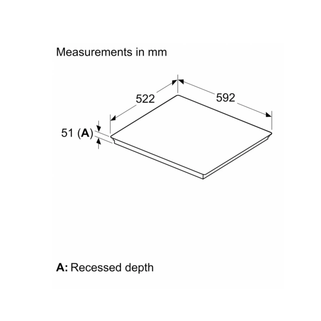 Bosch PIE61ABB5E 60Cm Induction Hob, Matt Black, Power Boost Fast Heating