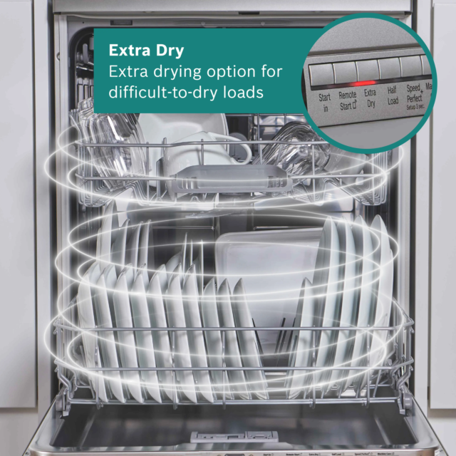 Bosch SMH4HVX14G Built In Dishwasher 60Cm, Vario Hinge, 14Place Setting