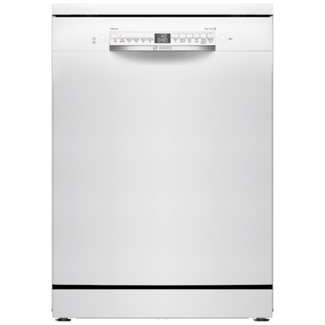 Bosch SMS2HVW06G Dishwasher 60Cm White, 14 Place Setting, Polinox Base, Series 2
