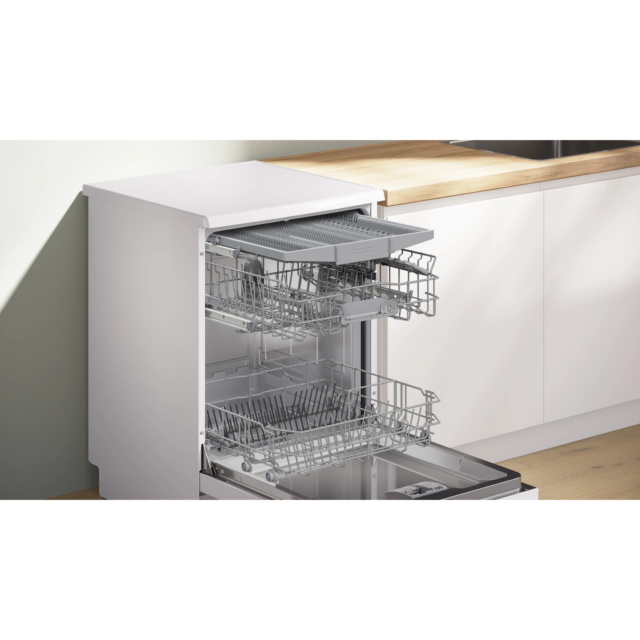 Bosch SMS2HVW06G Dishwasher 60Cm White, 14 Place Setting, Polinox Base, Series 2