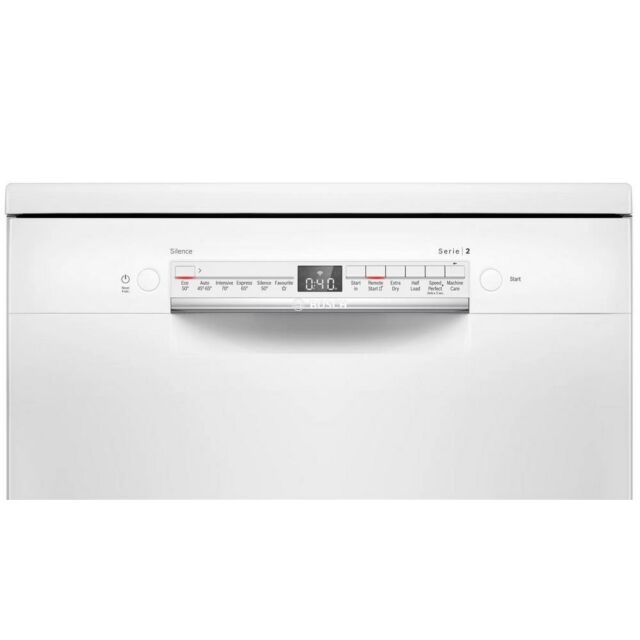 Bosch SMS2HVW67G Full Size Dishwasher - White - 14 Place Settings