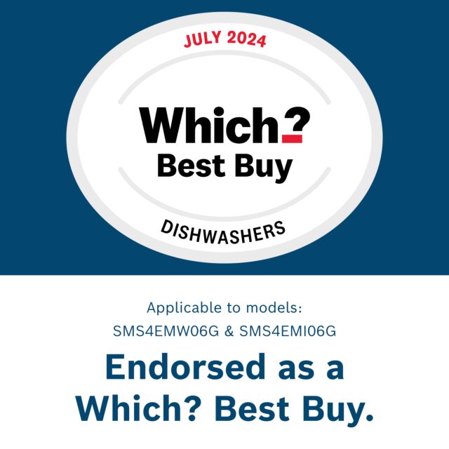 Bosch SMS4EMW06G WiFi-enabled Dishwasher - White - 14 Place Settings