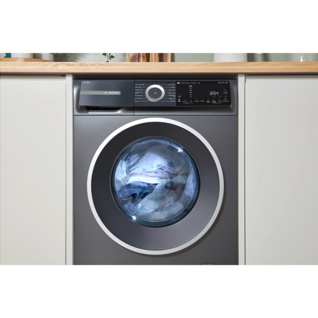 Bosch WGH254ARGB Washing Machine, Graphite, 10Kg, 1400Rpm, I-Dos Detergent,