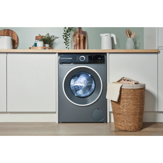 Bosch WGH254ARGB Washing Machine, Graphite, 10Kg, 1400Rpm, I-Dos Detergent,
