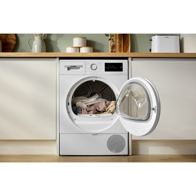 Bosch WTH85226GB Tumble Dryer - Heat Pump Condenser - 8kg - White
