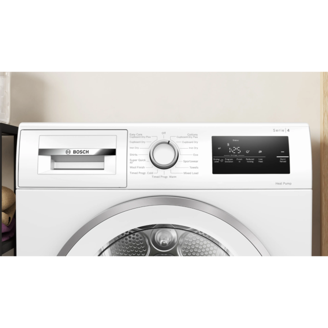 Bosch WTH85226GB Tumble Dryer - Heat Pump Condenser - 8kg - White