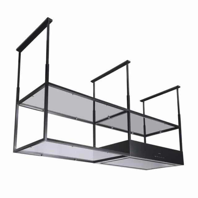Caple TEL900/SHELF 900mm Shelf For Tela Island Hood - Black Glass