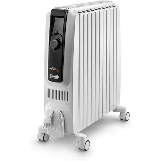 Delonghi TRDX41025E 2500W Dragon-4 Oil Filled Heater Digital Radiator